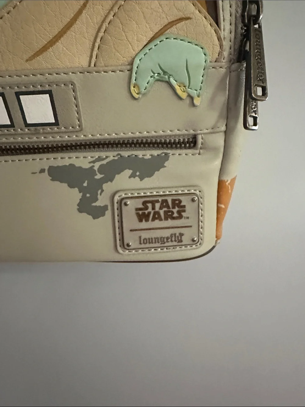 Loungefly Star Wars Grogu Kids Backpack - Cream, Brown & Mint